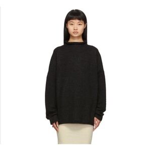 Lauren Manoogian Black Rolled Neck Sweater Size Small